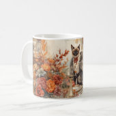 Mug Automne automne avec des feuilles en chute à table (Devant gauche)