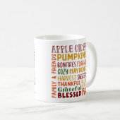 Mug Automne Automne Hiver Thanksgiving Vacances Merci (Devant droit)