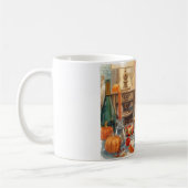 Mug Automne Automne Siamese Chat à table (Gauche)