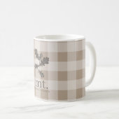 Mug Automne Automne Taupe Plaid Moderne Foligramme Mon (Devant droit)
