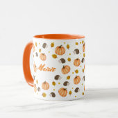 Mug Automne automne Thanksgiving Hérisson et Citrouill (Devant gauche)