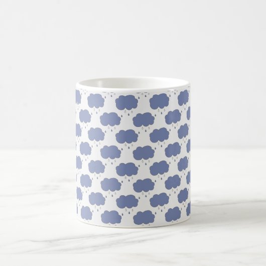 Mug Automne | Blue Rain Cloud Raindrop Motif (Centre)