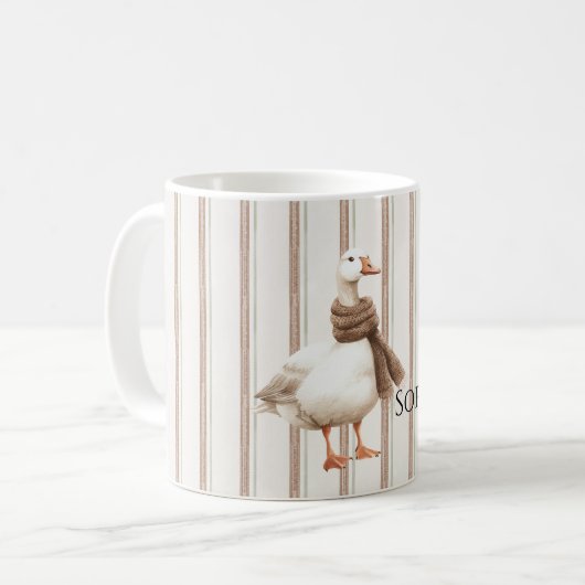 Mug Automne Brown Stripes Goose (Devant gauche)