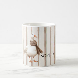 Mug Automne Brown Stripes Goose