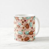 Mug Automne Citrouille Floral (Devant droit)