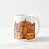 Mug Automne Citrouille mignon Halloween Thanksgiving A (Devant droit)