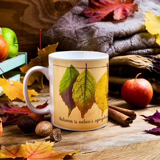 Mug Automne Coloré Feuille Citation Inspirationnelle