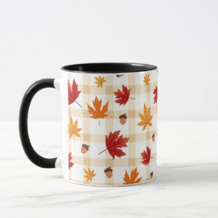 Mug Automne Coloré Rouge Orange Jaune Falling Feuilles