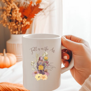 Mug Automne dans l'air Boho personnalisé aquarelle