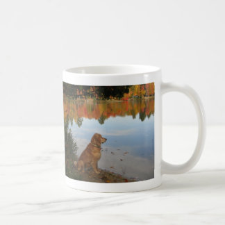 Mug Automne de golden retriever au lac
