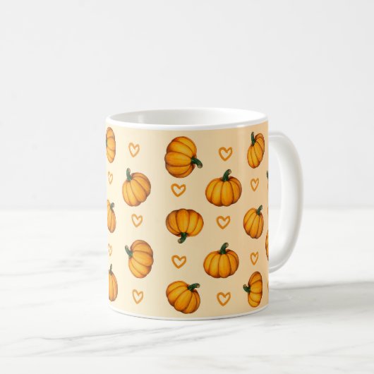 Mug Automne de saison automne Citrouille mignon Motif  (Devant droit)