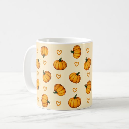 Mug Automne de saison automne Citrouille mignon Motif  (Devant gauche)