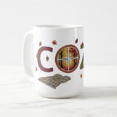 Mug Automne Design cosy avec Feuilles en chute (Devant gauche)