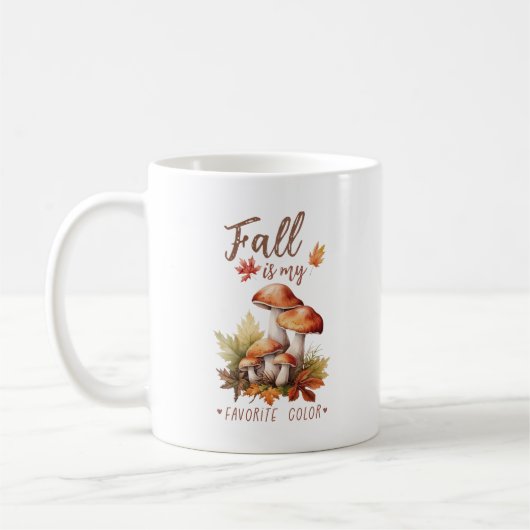 Mug Automne Est Ma Couleur Préférée - Champignons & Fe (Gauche)