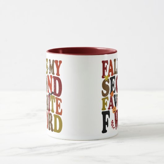 Mug Automne Est Mon Deuxième Favori F Word Funny Autom (Centre)