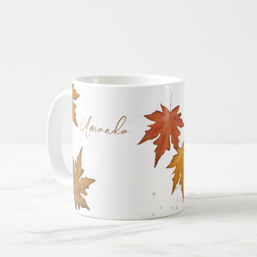 Mug Automne Feuillage Automne Feuilles D'Automne Végét (Devant gauche)