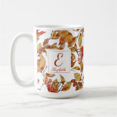 Mug Automne Feuillage de l'automne Feuille Monogramme (Gauche)