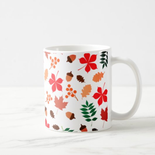 Mug automne, feuille, motif (Droite)