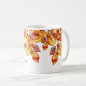 Mug Automne Feuilles Aquarell Design (Devant droit)