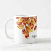 Mug Automne Feuilles Aquarell Design (Gauche)