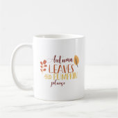 Mug Automne Feuilles Citrouille S'il vous plaît Typogr (Gauche)