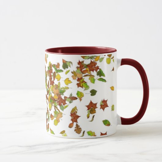 Mug AUTOMNE / FEUILLES D'AUTOMNE, Blanc (Droite)