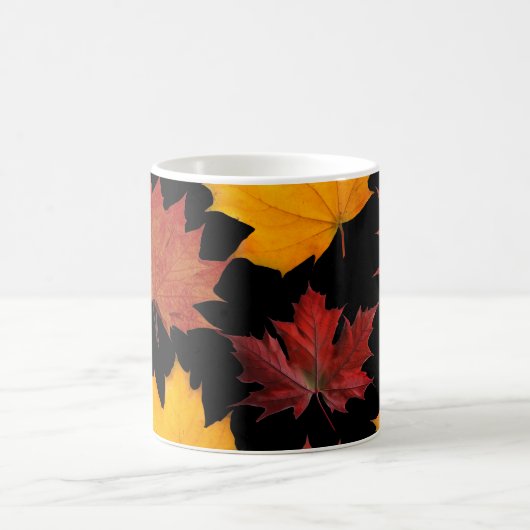 Mug Automne feuilles d'érable noir (Centre)