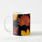 Mug Automne feuilles d'érable noir (Gauche)
