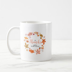 Mug Automne Feuilles Thanksgiving Personnalisé