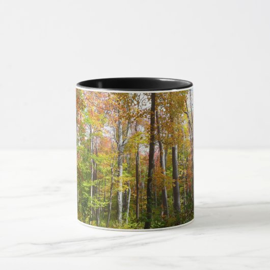 Mug Automne Forêt I Automne Paysage Photographie (Centre)