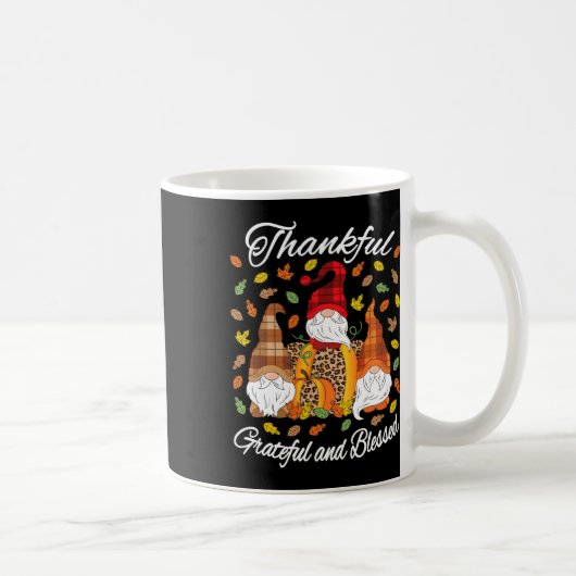 Mug Automne Gnome Plaid Leopard Citrouille Thanksgivin (Droite)