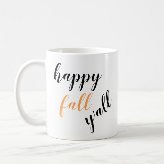 Mug Automne Happy Fall Y'all mignon tendance (Gauche)
