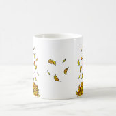 Mug Automne laisse Dalmatie (noir 1) Chien Jouer migno (Centre)