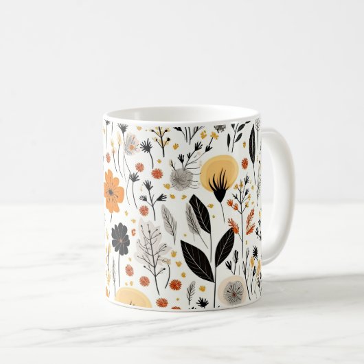 Mug Automne Moderne Boho Automne Botanique Floral (Devant droit)