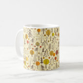 Mug Automne. Motif sans couture avec forêt, dos d'auto (Devant gauche)