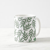 Mug Automne | Nature Vert Motif de feuillage de feuill (Devant droit)