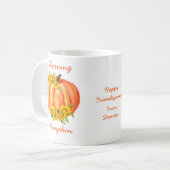 Mug Automne Orange Citrouille Thanksgiving Friendsgivi (Devant gauche)