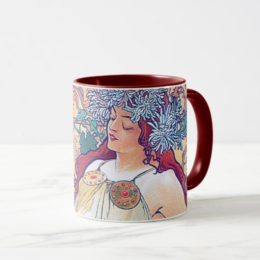 Mug Automne (Quatre Saisons), Alphonse Mucha (Devant droit)