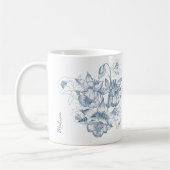 Mug Automne Respiration Luxe Fleur Bleue Motif sans co (Gauche)