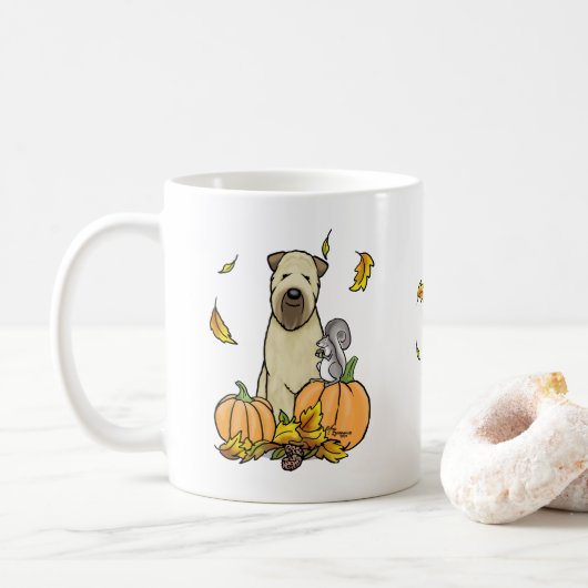 Mug Automne Roue Terrier (blé 1b2) Citrouille mignon (Avec donut)