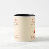 Mug Automne Rouge Feuille Word Art Wonder Automne ... (Centre)