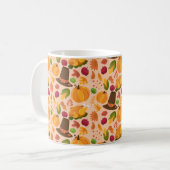 Mug Automne sans couture motif, mignonne texture de de (Devant gauche)