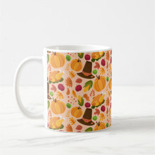 Mug Automne sans couture motif, mignonne texture de de