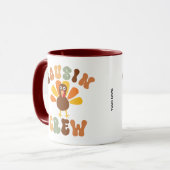Mug Automne Thanksgiving Cousin Crew Fall Turkey Coffe (Devant gauche)