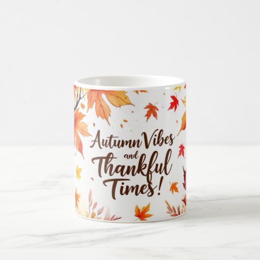 Mug Automne Vibes d'automne et des temps reconnaissant (Centre)