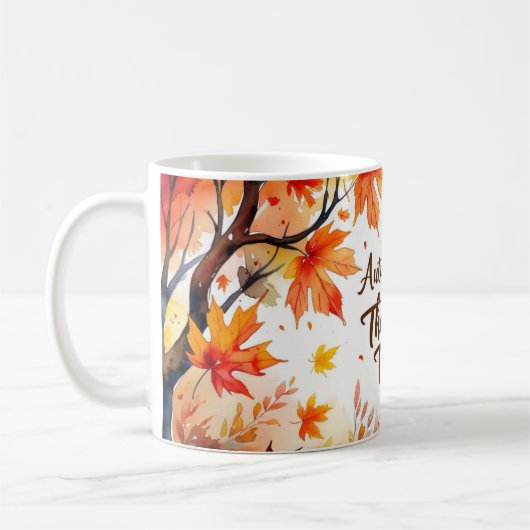 Mug Automne Vibes d'automne et des temps reconnaissant (Gauche)