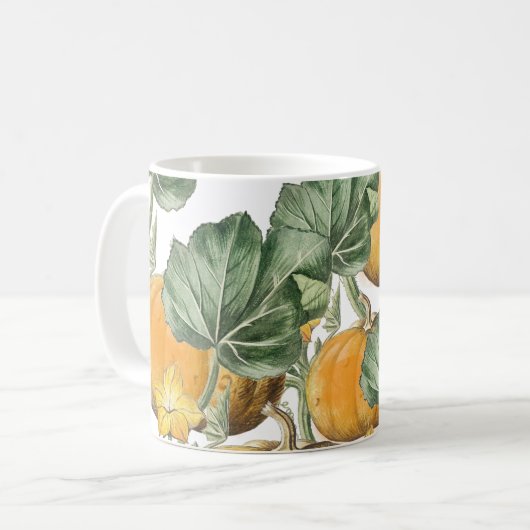 Mug Automne Vintage Citrouilles (Devant gauche)