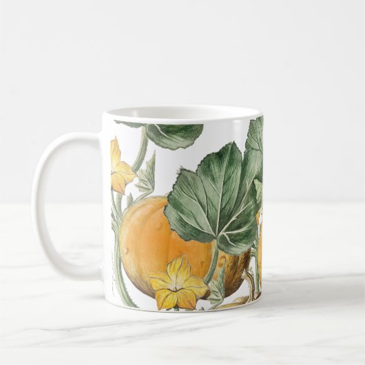 Mug Automne Vintage Citrouilles (Gauche)