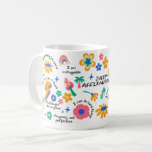 Mug Autonomisation Cadeau Rétro, Affirmation Florale S (Devant gauche)