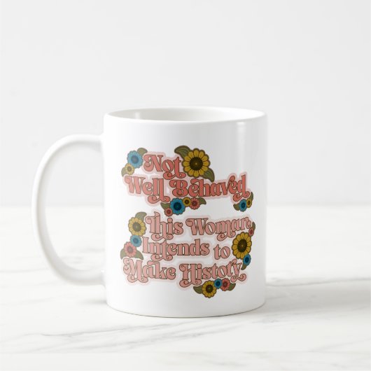 Mug Autonomisation des femmes dans les années 60 rétro (Gauche)